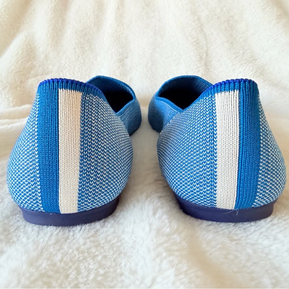 Rothy's Blue Knit Slip-On Flats